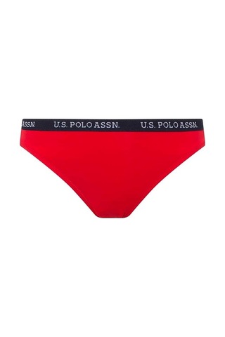 U.S. Polo Assn. Kadın Kırmızı Kalın Kenarlı Lastikli Bikini Alt 21511