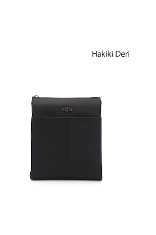 Gönderi(R) Gönderi R Siyah Uzun Askılı Hakiki Deri Evrak Omuz Çantası Siyah