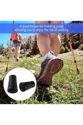30 Adet/15 Çift 11 Mm Yürüyüş Sopası Ucu, Yürüyüş Sopası Ucu, Çoğu Yürüyüş Sopasına Uygun Yürüyüş Sopası Koruması İçin Nordic Yürüyüş Sopası Uçları Çok Renkli
