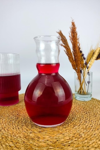 Digithome Cam Su Ve Meşrubat Mini Sürahi Karaf Sunum Kokteyl Şişesi 550 Ml - Sl.hyb.010