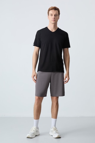 Air Jones Tommy Life Koyu Gri Pamuklu Kalın Yumuşak Dokulu Standart Fit Basic Erkek Şort - 81276 Koyu Gri