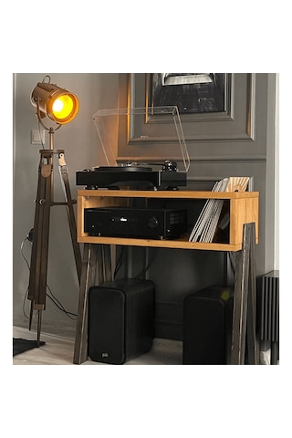 Woodesk Rapina Masif Ağaç Pikap Ve Plak Standı Cpt2012-80