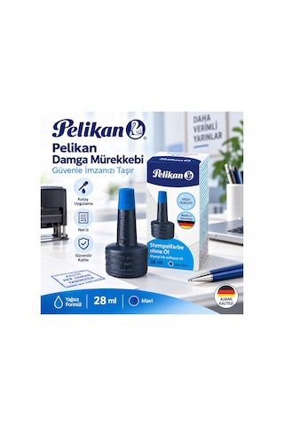 Mavi Yağsız Damga Ve Kaşe Mürekkebi 28 Ml