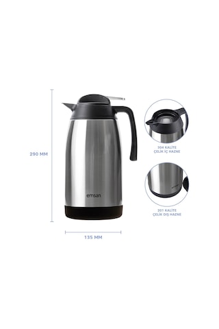 Emsan New Vega Termos İnox 2 Litre