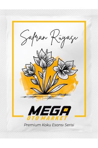 2'li Paket Araba Havalandırma Klima Koku Klipsi Yedek Kartuş Pedi 5 Ad. Premium Safran Rüyası