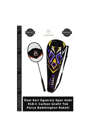 Özel Seri Egzersiz Spor Hobi 918-c Carbon Grafıt Tek Parça Badmington Raketi