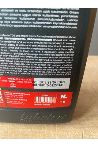 Lubrico Titanium GT-3 20W-50 Motor Yağı 1 L