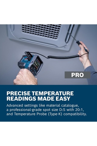 Pro Gıs12v 800 16 Kızılötesi Termometre, Tip K Arayüz Ve Sıcaklık