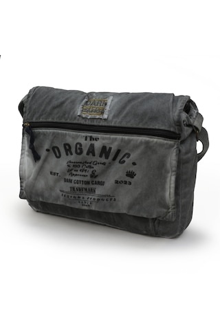 Dark Cotton 8128 Kanvas Omuz Postacı Gri 15.6 İnç Laptop Çantası