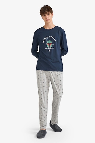 Defacto Star Wars-mandalorian Pijama Takımı Uzun Kollu Üst Uzun Alt F4879ax25aunv135 Lacivert
