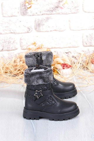Fort Cool Evla Anatomik Sıcak Astar Kaymaz Taban Kız Çocuk Bot Siyah