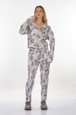 Perspective Kapüşonlu Desenli Çok Renkli Kadın Mont 24780090 001