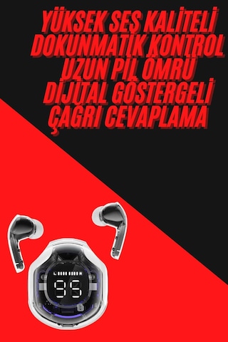 Tek Yeni Nesil Ultrapods Pro Bluetooth Kulaklık Extra Bass Yüksek Mikrofon Kalitesi Najmaddin