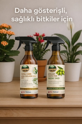 Genel Kullanım Bitki Besini Ve Neem Yağı İkili Bakım Seti 2 L - 1 L - 1 L - 500 ML