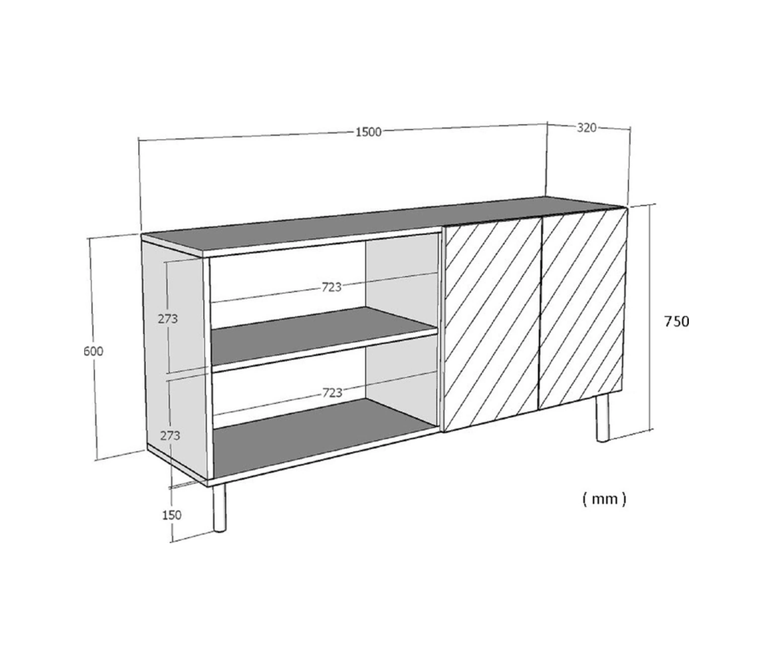 Ka1516bs Meyra Konsol, Kahve Köşesi, Tv Sehpası Beyaz-sılver 150cm Beyaz