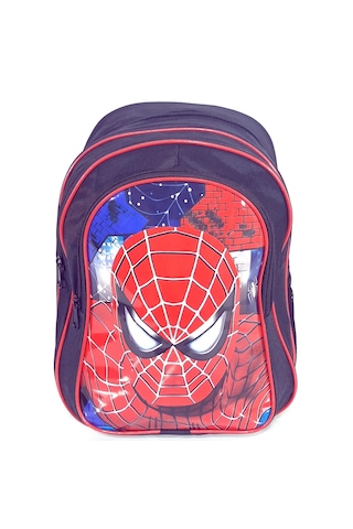 Spiderman Resimli Okul Çantası Beslenme Ve Kalemlik Siyah