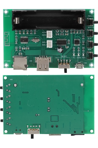 Vkemall 5w+5w Pam8403 Çift Kanal Bluetooth Dijital Güç Amfi Kartı, 20m Uzaklıkta, 5v Girişi, Pil Dahil Değil