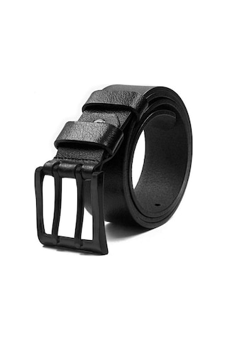 Manda Derisi Çift Dilli Spor Kot Kemer Siyah