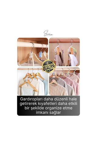 20 Adet Çok Amaçlı Askı Çoğaltıcı Gardrop Dolap İçi Düzenleyici Organizer Kanca Seti Çoklayıcı Çok Renkli