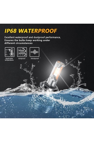 Ebitda Ultra Parlak 200w Led Far, 20,000 Lümen, 60,000 Saat Ömür, Çift Bakır Soğutmalı, Ip68 Su Geçirmez