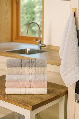 6'lı Mutfak Havlusu Seti 30x50 Cm %100 Pamuklu Kilim Çok Renkli