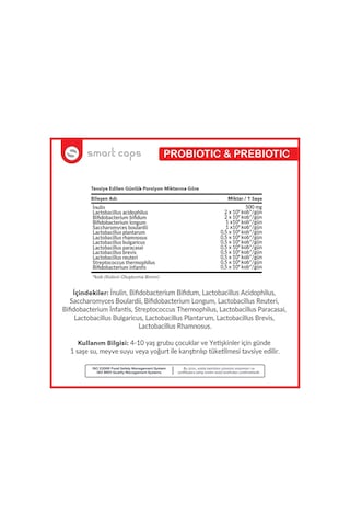 Smartcaps Probiyotik & Prebiyotik 30 Saşe