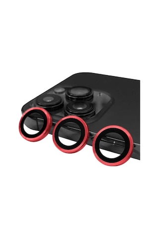 Apple Uyumlu iPhone 14 Pro Max Zore Cl-07 Kamera Lens Koruyucu Kırmızı
