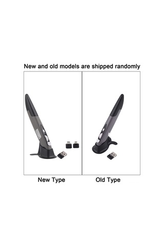 Lemestar Kablosuz Kalem Mouse - 2.4ghz 10m Menzil, 500/1000 Dpı Ayarlanabilir, Ppt Sayfa Döndürme Tekerleği, Pil Alarmlı Gri/siyah