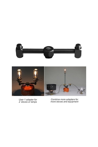 Ebitda Kamp Ocağı Bölücü Lindal Vanalı Propan Adaptörü - Mavi, Yürüyüş & Piknik Bbq İçin Kolay Kurulum Mavi