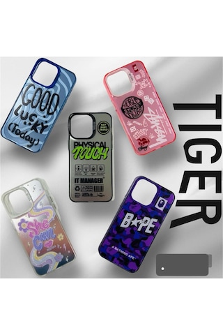 İphone Uyumlu 14 Promax Holocase Yeni Model Baskılı Sert Plastik Sararmaz Darbe Emici Kamera Korumalı Pembe