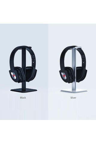 Fastbuy Pratik Alüminyum Kulaklık Tutucu, Evrensel, Kaymaz, Kolay Montajlı Siyah Kulaklık Rafı