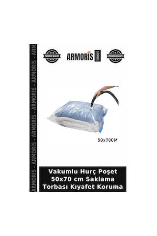 Vakumlu Hurç Poşet 50x70 Cm Saklama Torbası Kıyafet Koruma