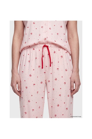 Lcw Dream Pembe V Yaka Desenli Kadın Pijama Takım