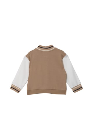 Unisex Bebek Nakış Detaylı Eşofman Takımı - Bej Bej