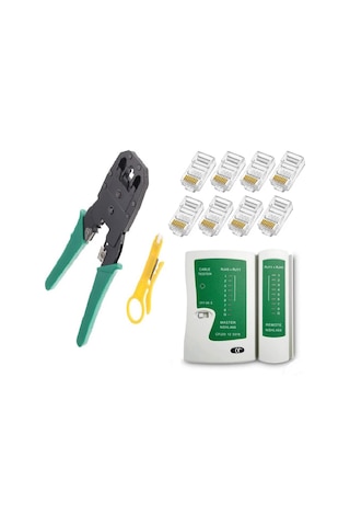 Network Cat5Cat6 Sıkma Pense+50 Adet Cat5Cat6 Jak + Test Cihazı Network Cat5Cat6 Sıkma Pense+50 Adet Cat5Cat6 Jak + Test Cihazı