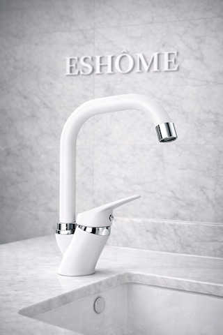4'lü Beyaz Ve Krom Set Şık Tasarım Banyo - Lavabo - Mutfak Bataryası Diğer