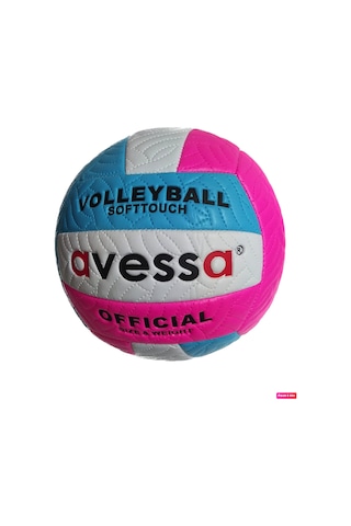 Avessa VLM-700 Soft 280 gr Voleybol Top + Pompa Beyaz-Pembe Beyaz - Pembe