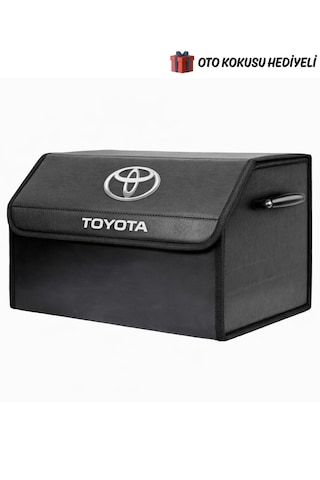 Toyota Marka Logolu Oto Bagaj Organizer Çanta Oto Bagaj Çantası 2 Bölmeli Suni Deri Boyutlar : 48 Cm X 31 Cm X 29 Cm