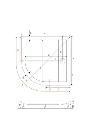 Shower 90x90 Drop Oval Panelli Duş Teknesi