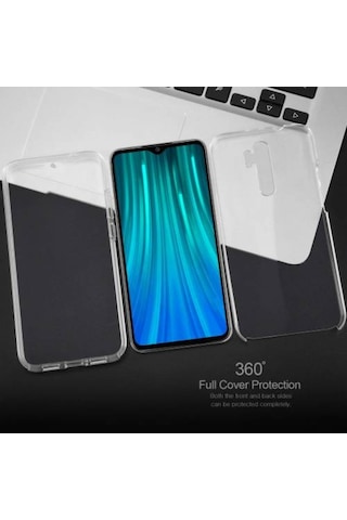 Teknomoda Xiaomi Redmi Note 8 Pro 360 Derece Kilif Silikon Seffaf Ön Arka 398198187