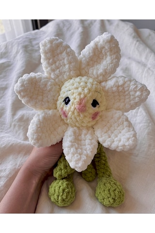 Baby Daisy Peluş Oyuncak Beyaz - Yeşil