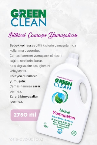 Green Clean Lavanta Yağ.çamaşır Yumuşatıcı 2750 Ml 7 Al 6 Öde Ve Rosie Hediye 7'li Set