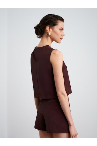 60601 Taş Aksesuarlı Top-bordo Bordo