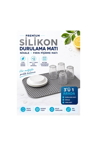 Tezgah Üstü Bulaşık Kurutma, Durulama Matı, Isıya Dayanıklı, Kaymaz Ve Katlanabilir %100 Silikon Çok Renkli - 904899893 Çok Renkli Tezgah Üstü Bulaşık Kurutma, Durulama Matı, Isıya Dayanıklı, Kaymaz Ve Katlanabilir %100 Silikon Çok Renkli - 904899893 Çok Renkli