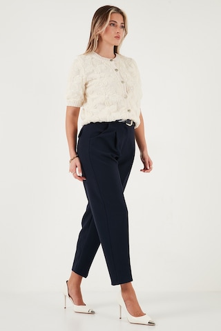 Lela Regular Fit Yüksek Bel Düz Paça Kemerli Bayan Pantolon 68350938 Lacivert