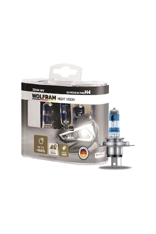Wolfram Night Vision Ampul Set 12v 55w H4 +%150 Daha Fazla Işık