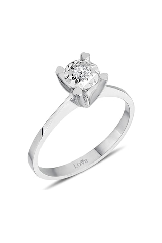 Lova 0,60 Karat Efektli Pırlanta Tektaş Yüzük - 1040115