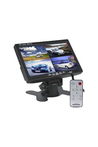 Aempart Araç Monitörü 4 E Bölünür Ekran 4 Kamera Girişli Servis Araçları İçin 7inch Dijital Aem11 1055