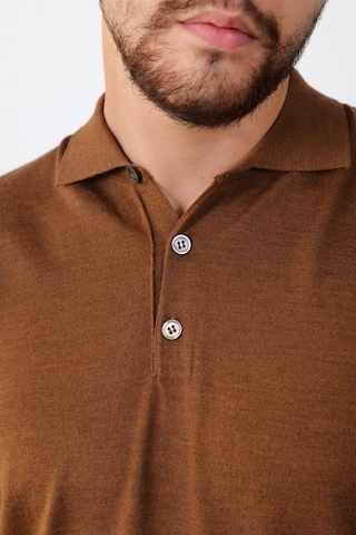 Ferraro Taba Polo Yaka Superfine Erkek Triko Kazak Taba