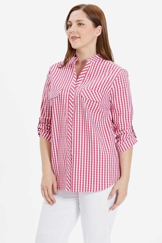 Selen Kadın Büyük Beden Bluz 24ysl8786 Fuşya